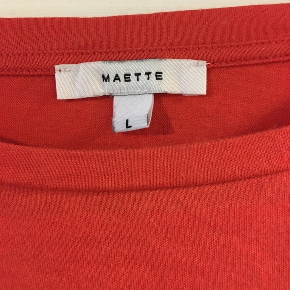 Coral ruffle sleeved top - Picture 3 of 3